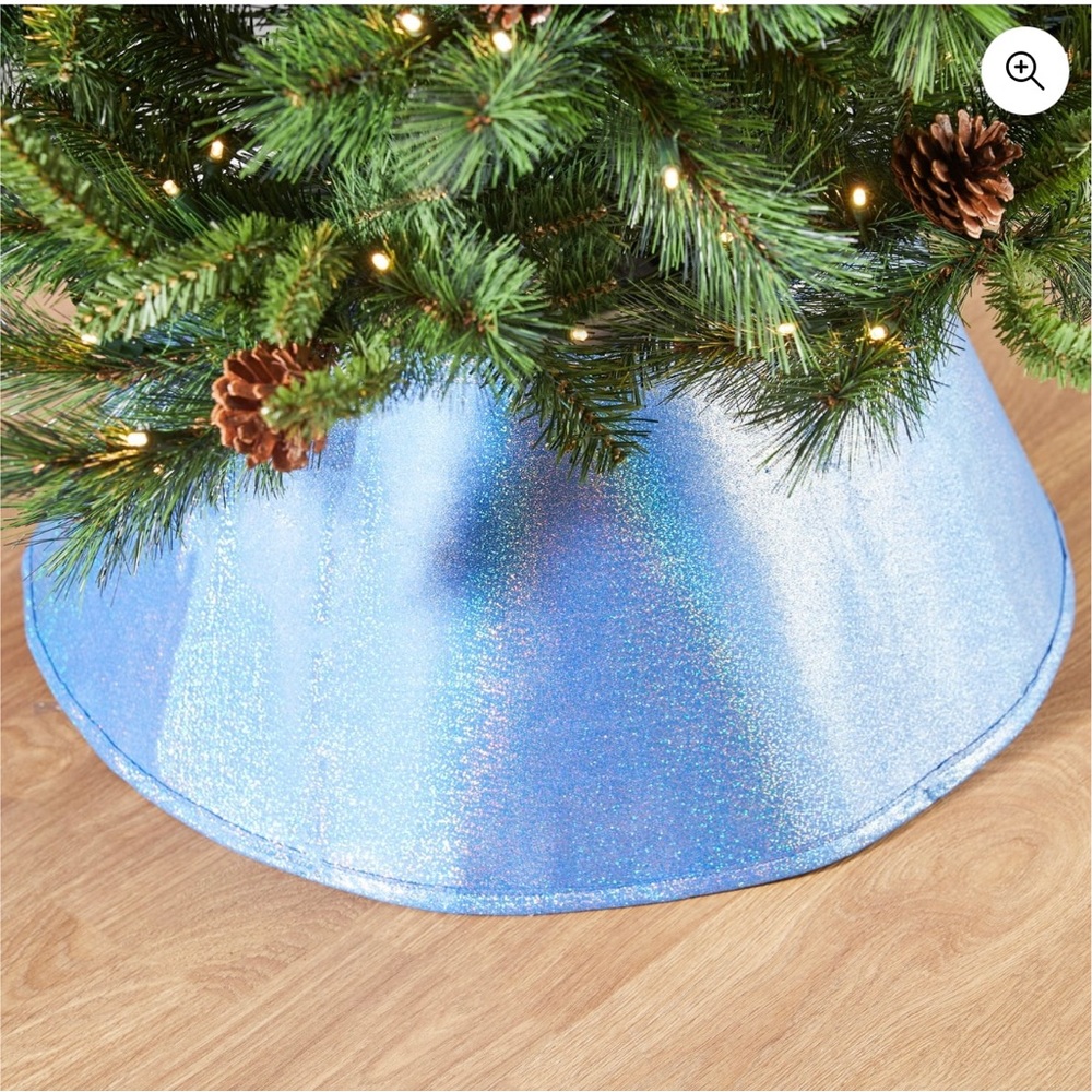 NWT Blue Metallic Christmas Tree Collar